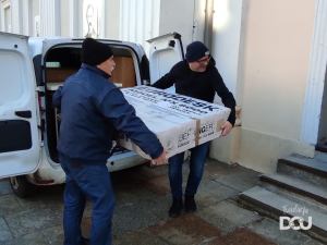 Przekazanie sprzętu muzycznego dla Teatru Zdrojowego im. Henryka Wieniawskiego w Szczawnie Zdroju (luty 2022r.